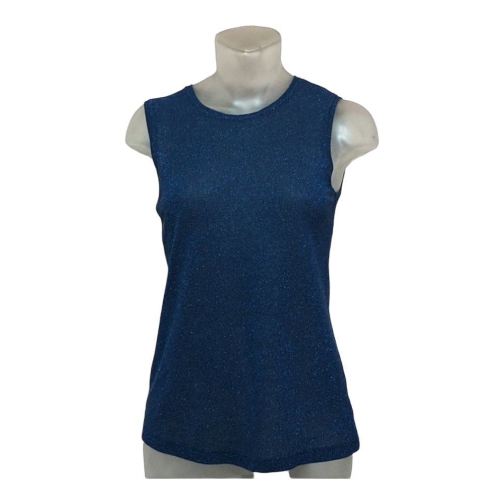 J.crew 365 Blue Lurex Shell Tank top Size XXS